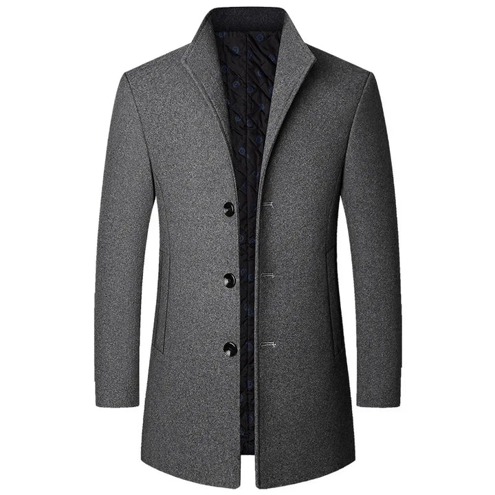 Classic Winter Coat with Tailored Silhouette for Men
