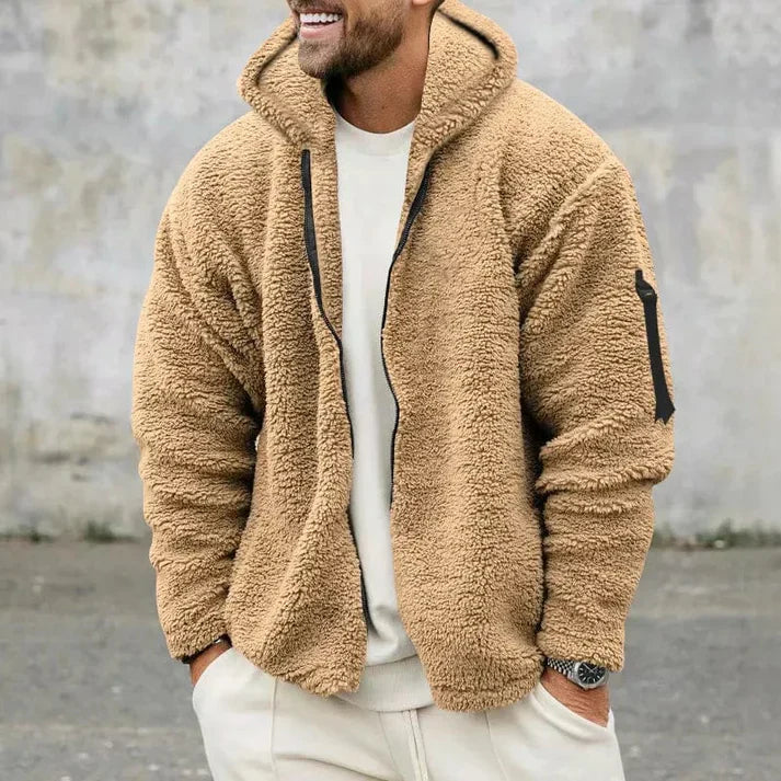 Hooded Casual Jacket with Relaxed Outdoor Style for Men