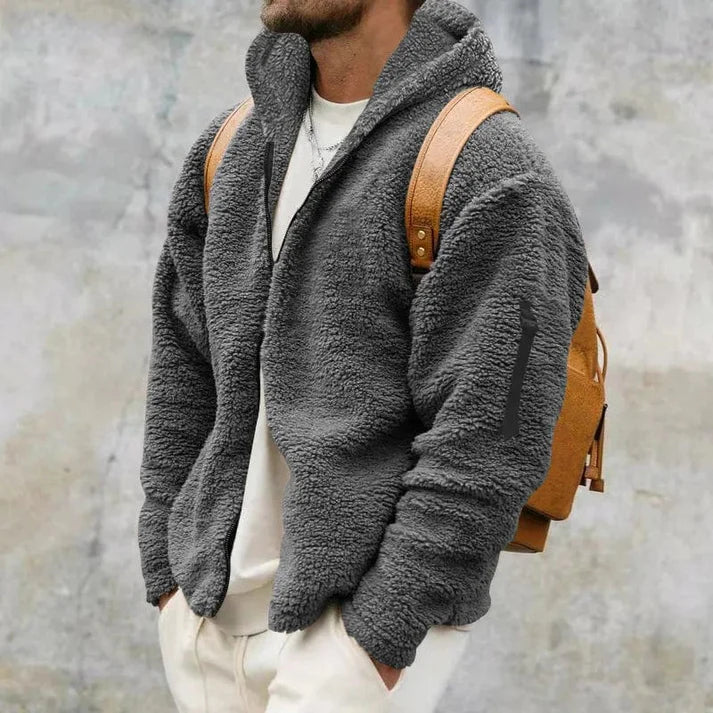 Hooded Casual Jacket with Relaxed Outdoor Style for Men