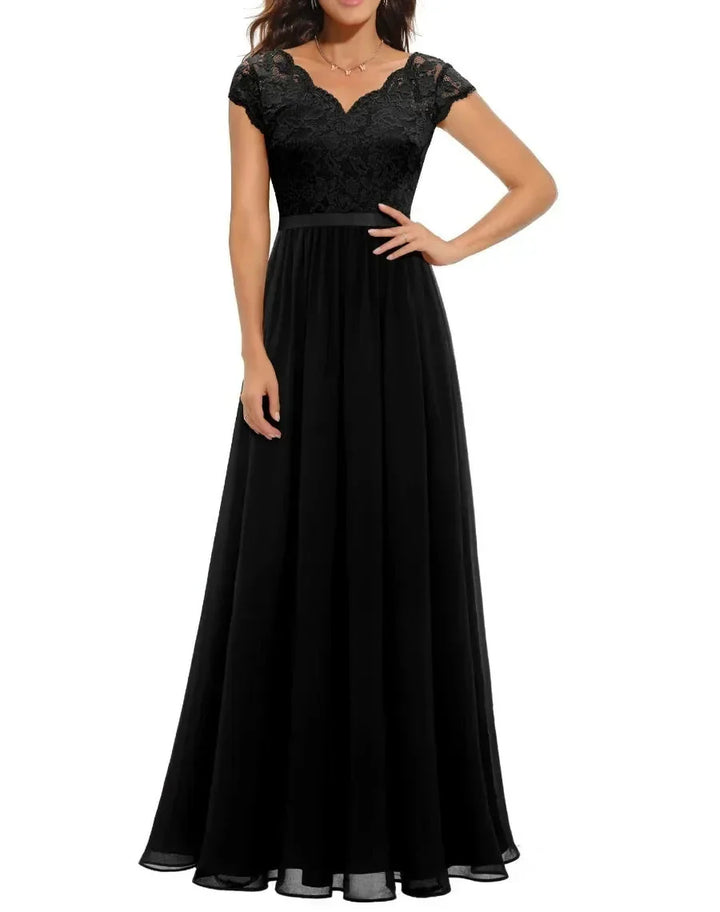 Women's Romantic Lace Evening Maxi Dress