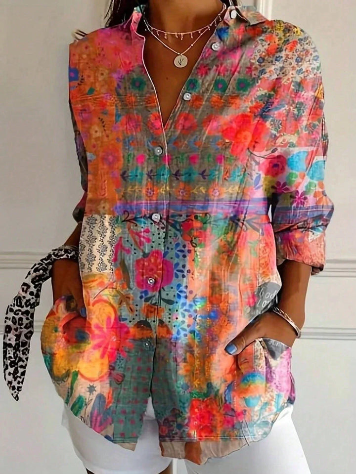 Women's Printed Blouse Relaxed Fit