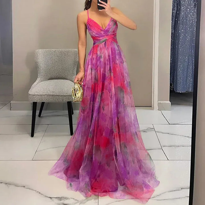 Lily | Wedding Guest Maxi Dress Floral V Neck