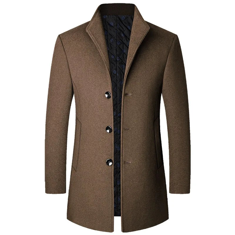 Classic Winter Coat with Tailored Silhouette for Men