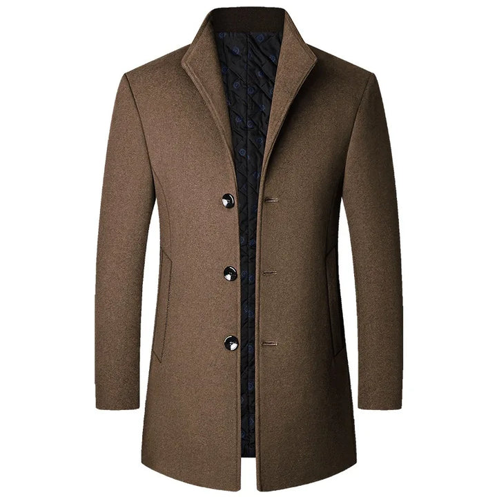 Classic Winter Coat with Tailored Silhouette for Men