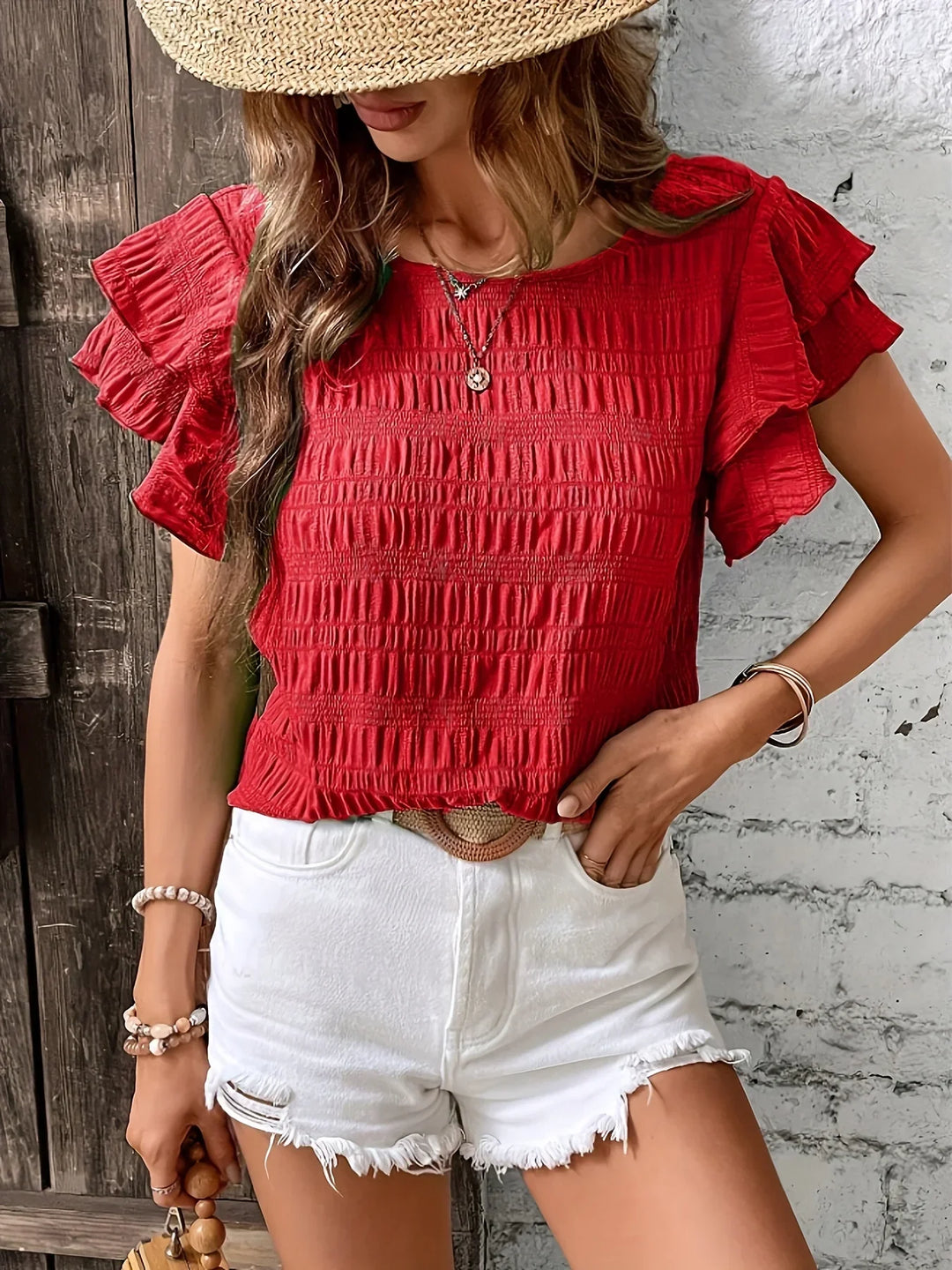 Women's Ruffle Detail Blouse