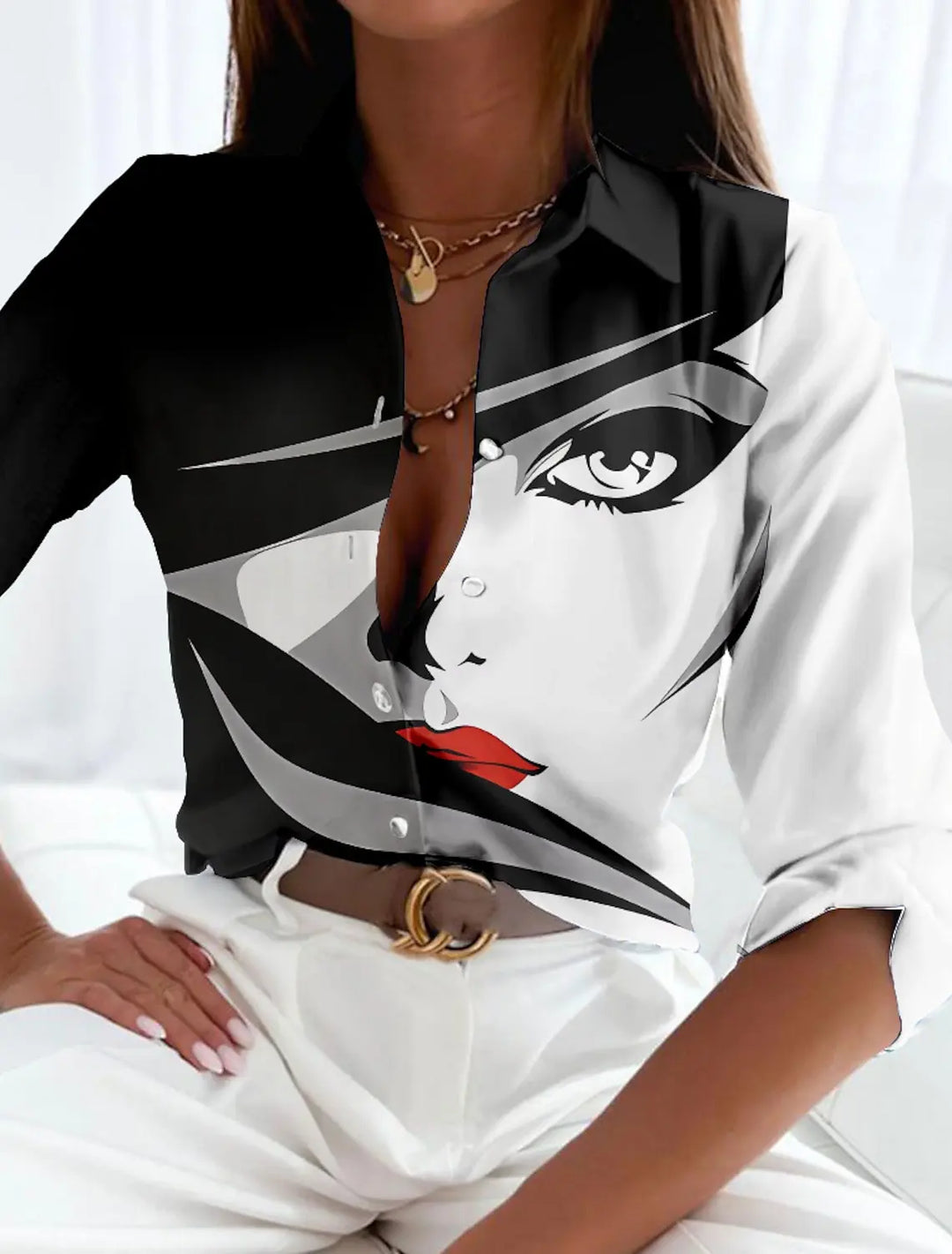 Women's Contemporary Print Blouse