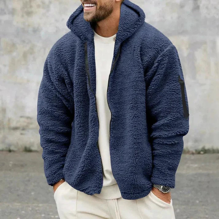 Hooded Casual Jacket with Relaxed Outdoor Style for Men