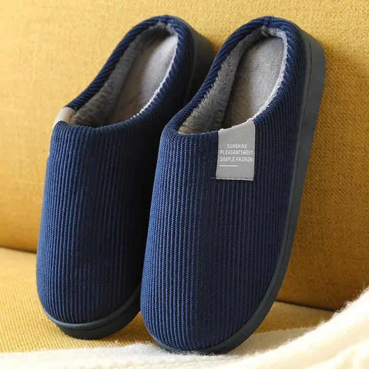Unisex Indoor Slippers with Enclosed Shape and Thick Sole