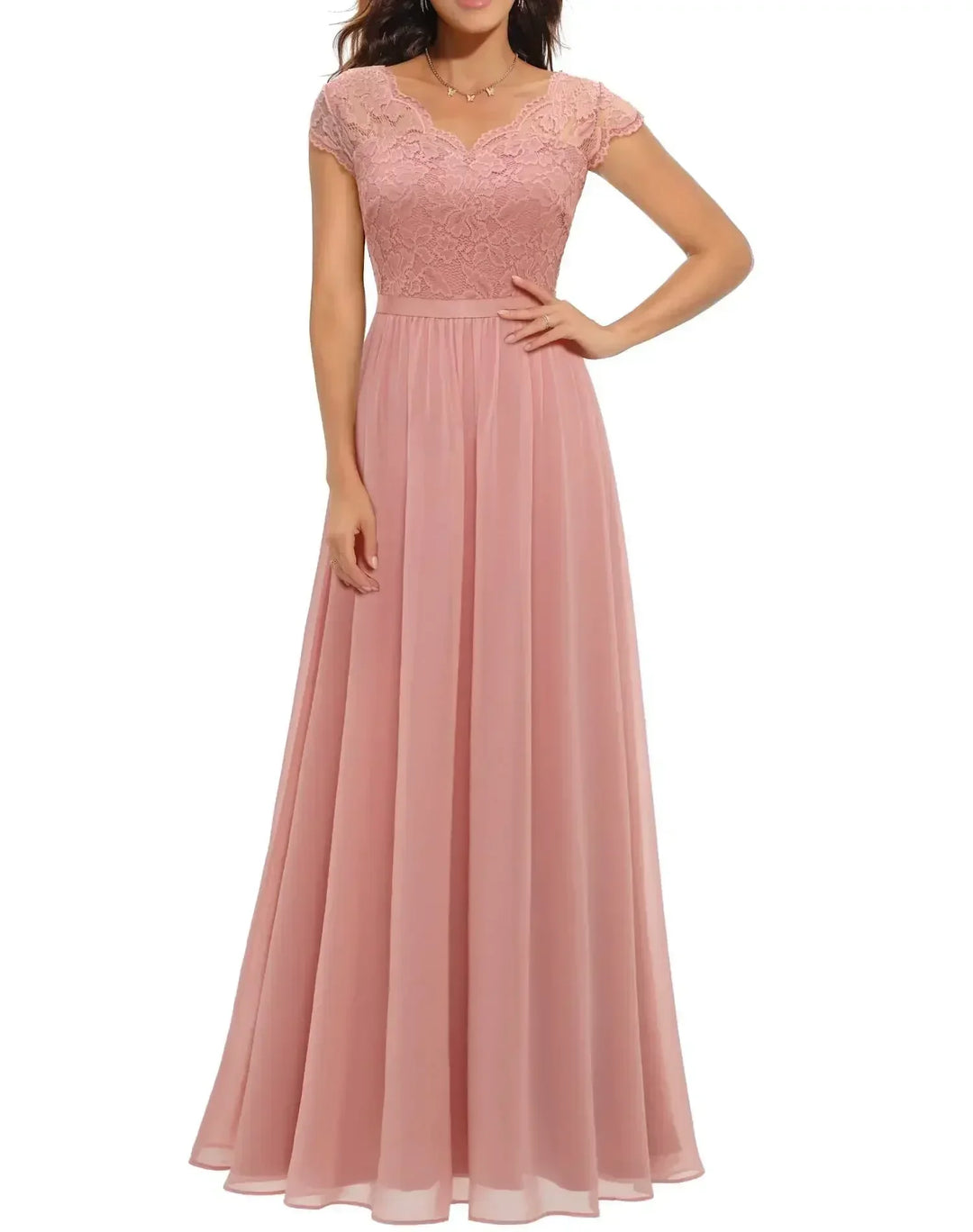 Women's Romantic Lace Evening Maxi Dress