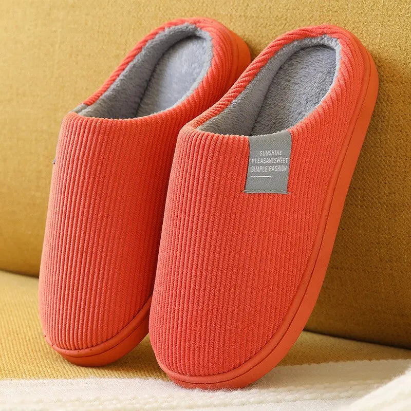Unisex Indoor Slippers with Enclosed Shape and Thick Sole