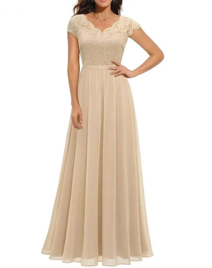 Women's Romantic Lace Evening Maxi Dress