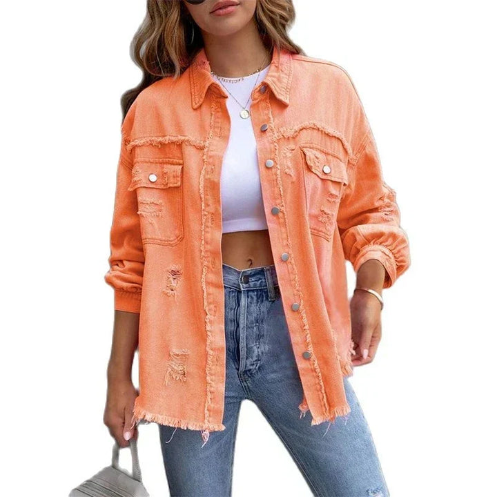Casual Jeans Jacket with Classic Design for Women
