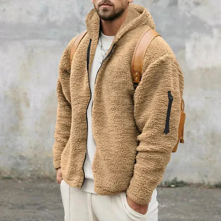 Hooded Casual Jacket with Relaxed Outdoor Style for Men