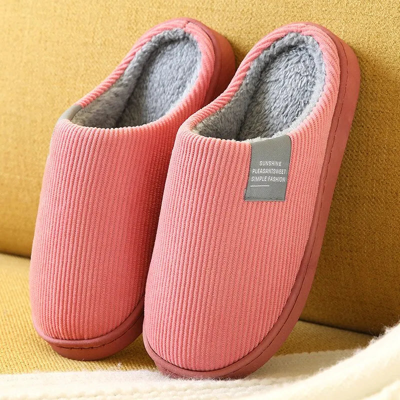 Unisex Indoor Slippers with Enclosed Shape and Thick Sole