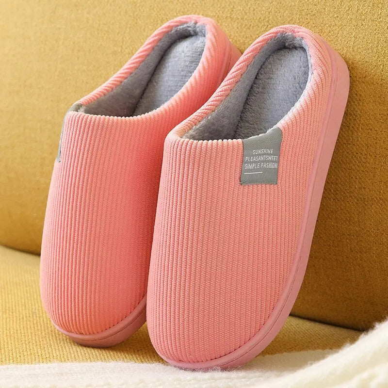 Unisex Indoor Slippers with Enclosed Shape and Thick Sole