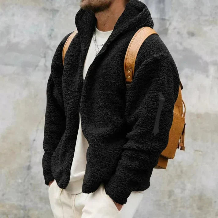 Hooded Casual Jacket with Relaxed Outdoor Style for Men