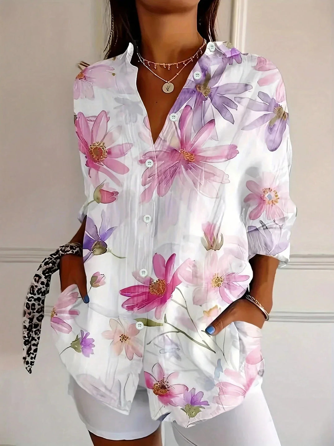 Women's Printed Blouse Relaxed Fit
