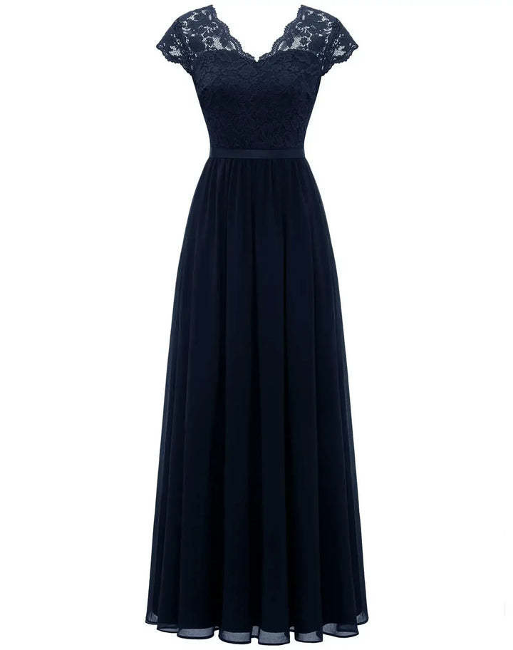 Women's Romantic Lace Evening Maxi Dress