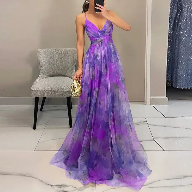 Lily | Wedding Guest Maxi Dress Floral V Neck