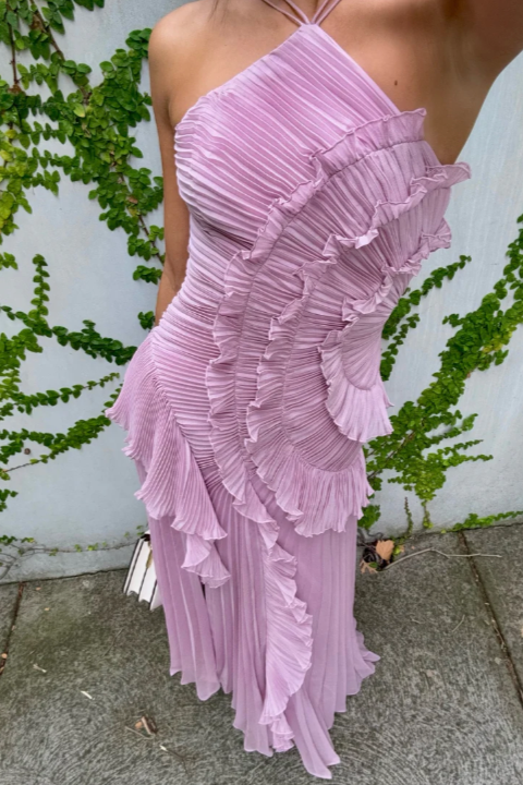 Women's Modern Halter Maxi Dress