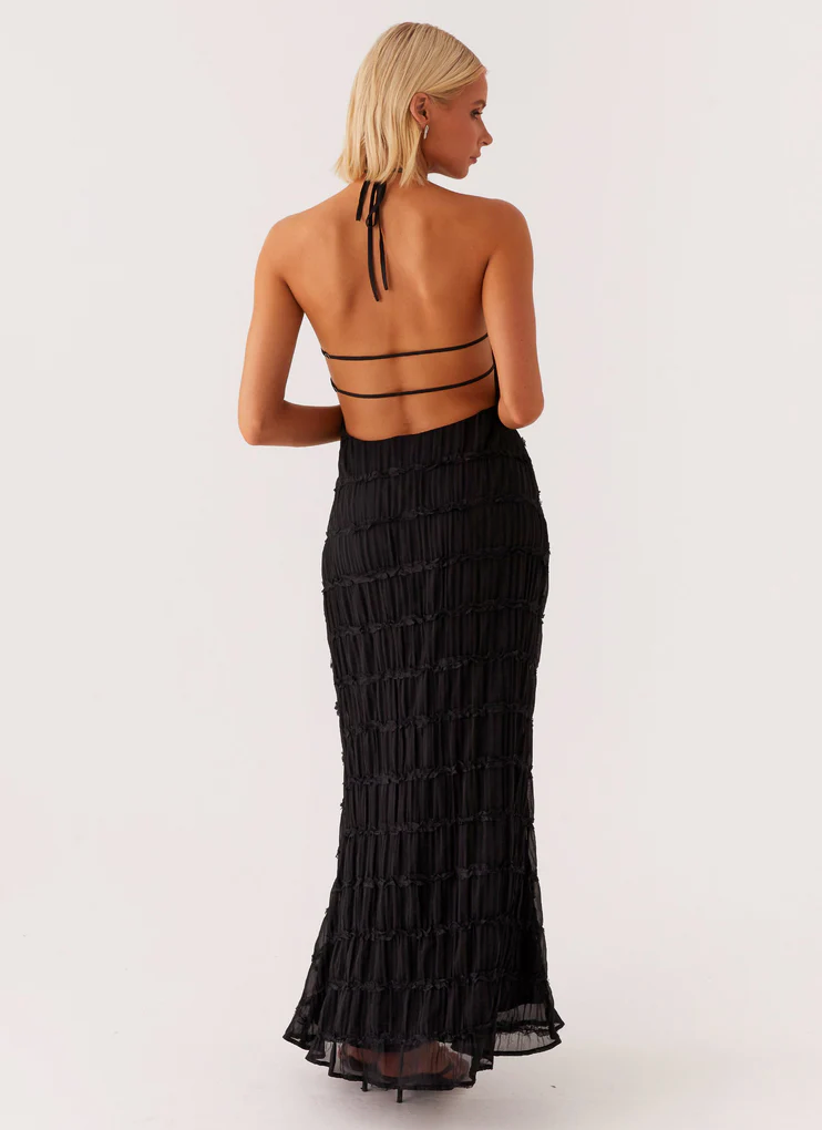 Women's Refined Halter Maxi Dress