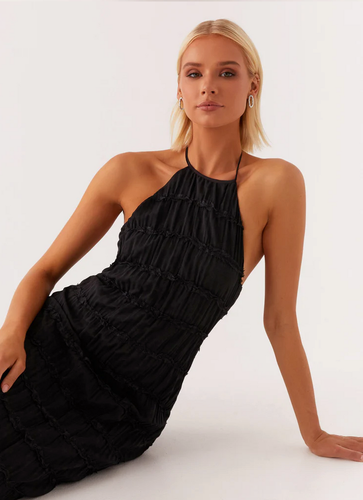 Women's Refined Halter Maxi Dress