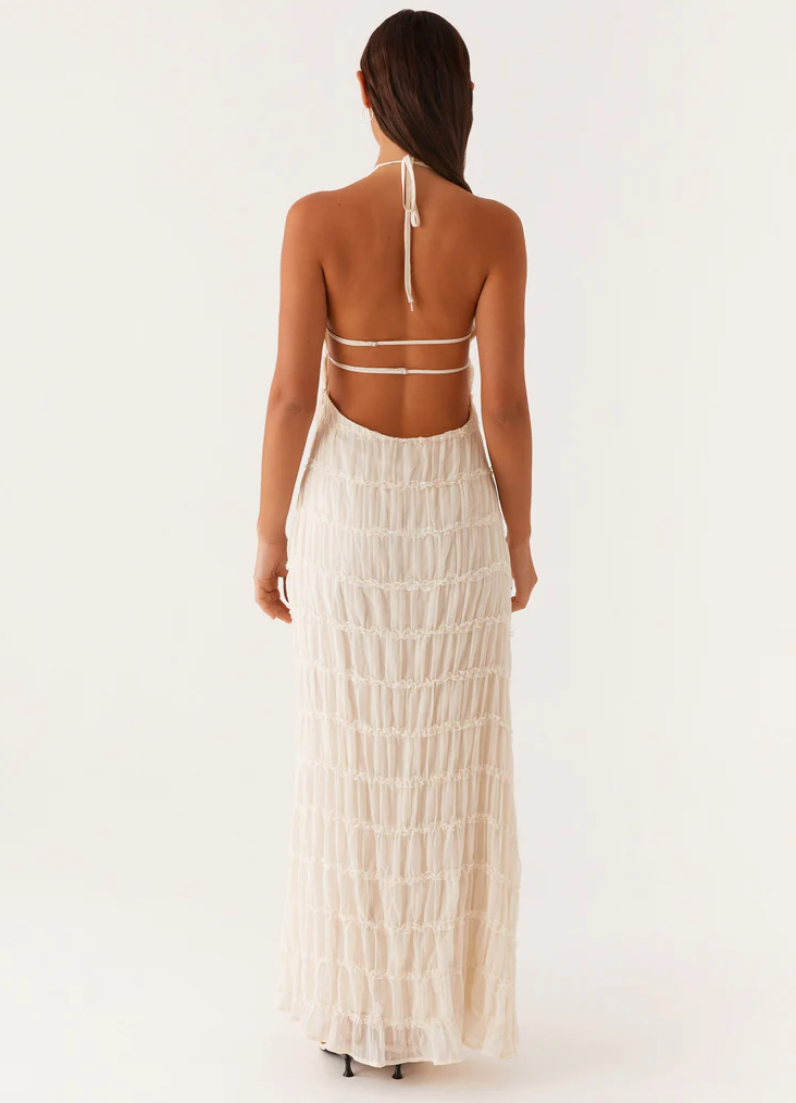 Women's Refined Halter Maxi Dress
