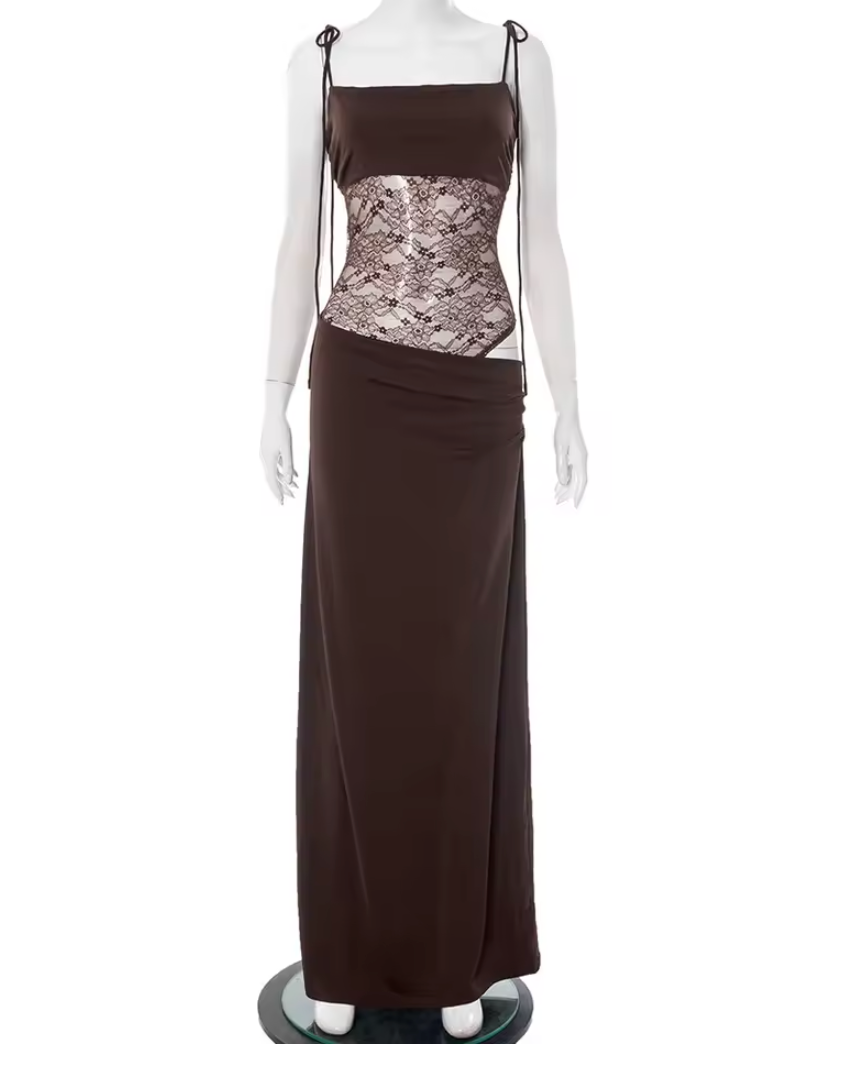Women's Lace Detail Maxi Dress