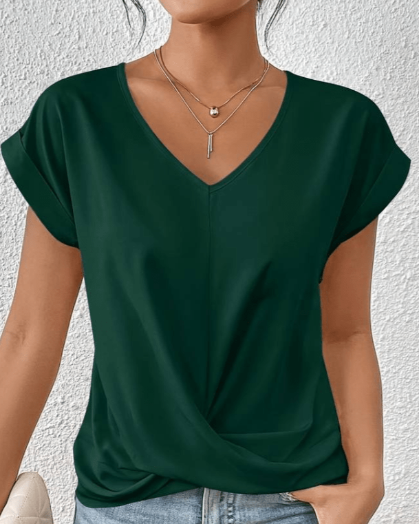 Women's Twist Front V-Neck Top