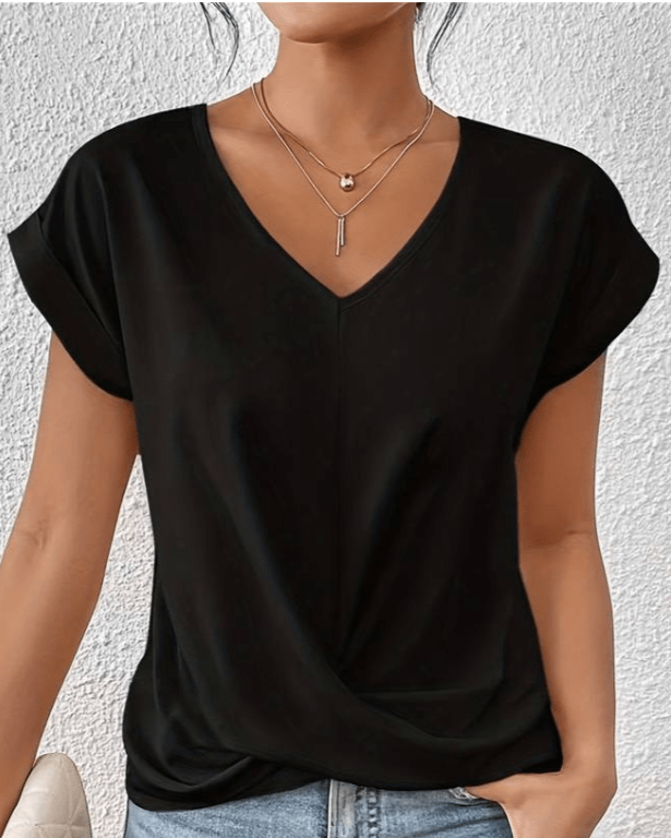 Women's Twist Front V-Neck Top
