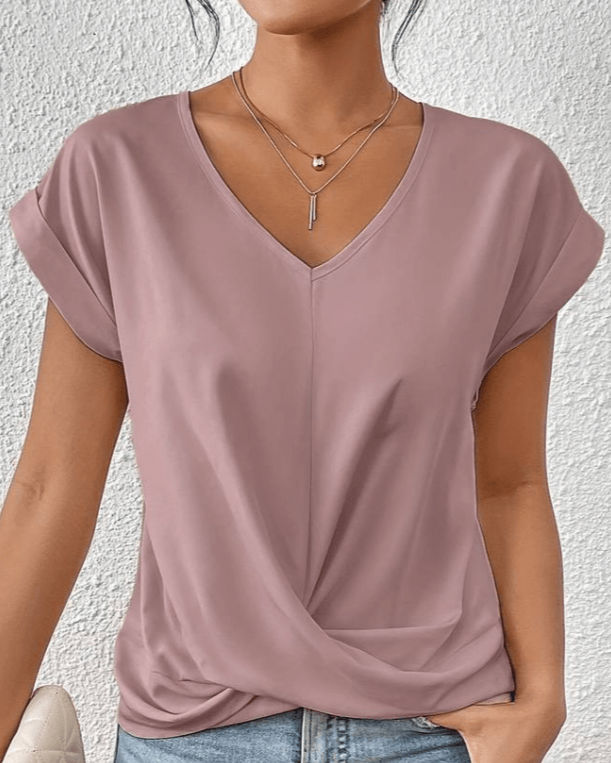 Women's Twist Front V-Neck Top