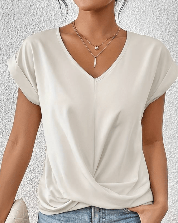 Women's Twist Front V-Neck Top