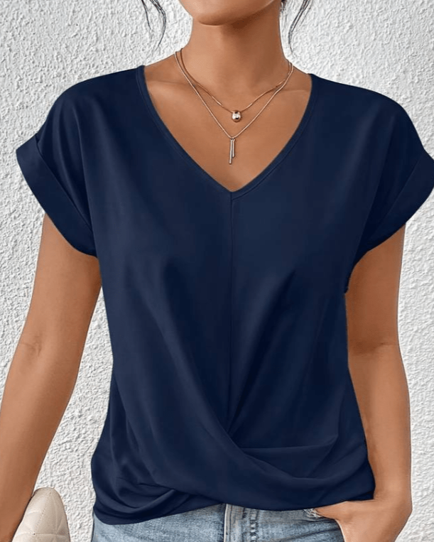 Women's Twist Front V-Neck Top