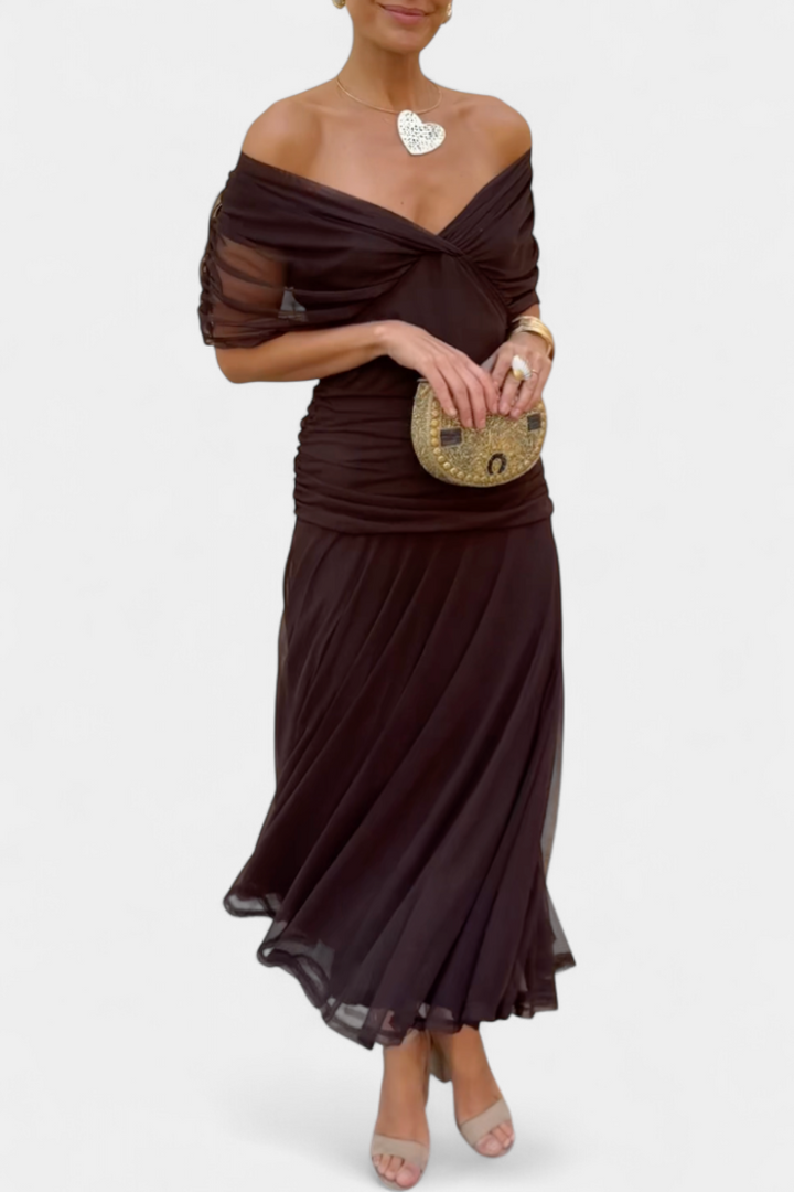 Women's Floral V-Neck Maxi Dress