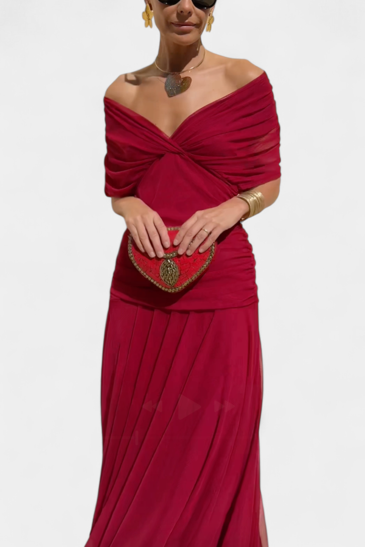 Women's Floral V-Neck Maxi Dress