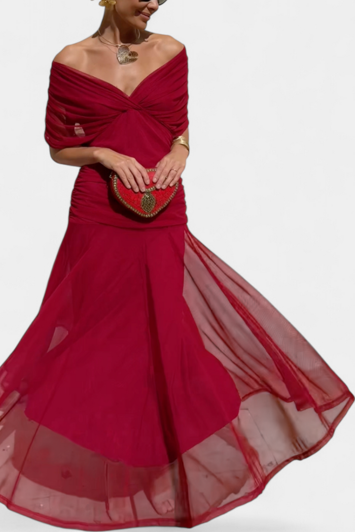 Women's Floral V-Neck Maxi Dress