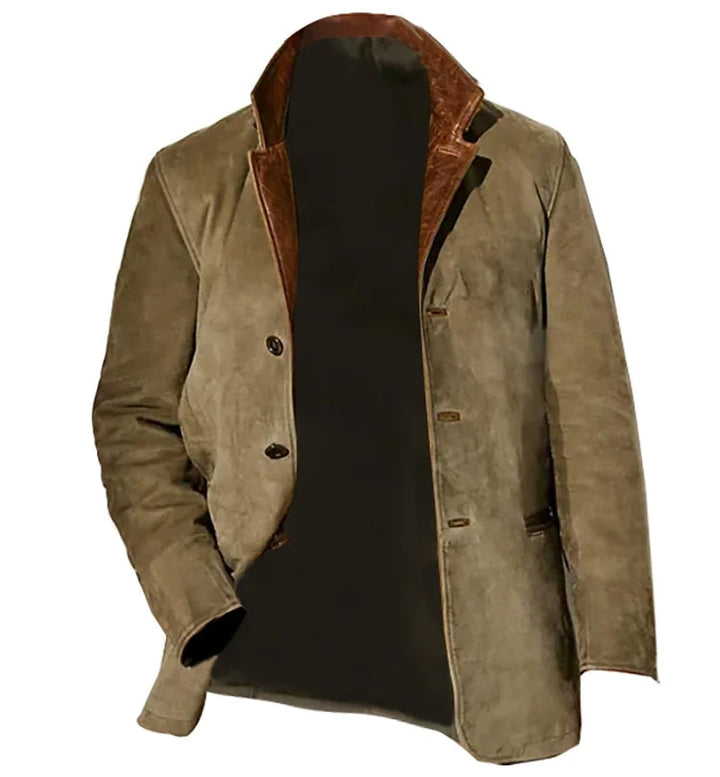 Classic Button Jacket with Relaxed Style for Men