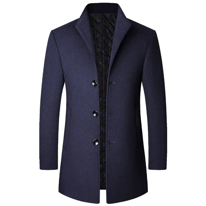 Classic Winter Coat with Tailored Silhouette for Men