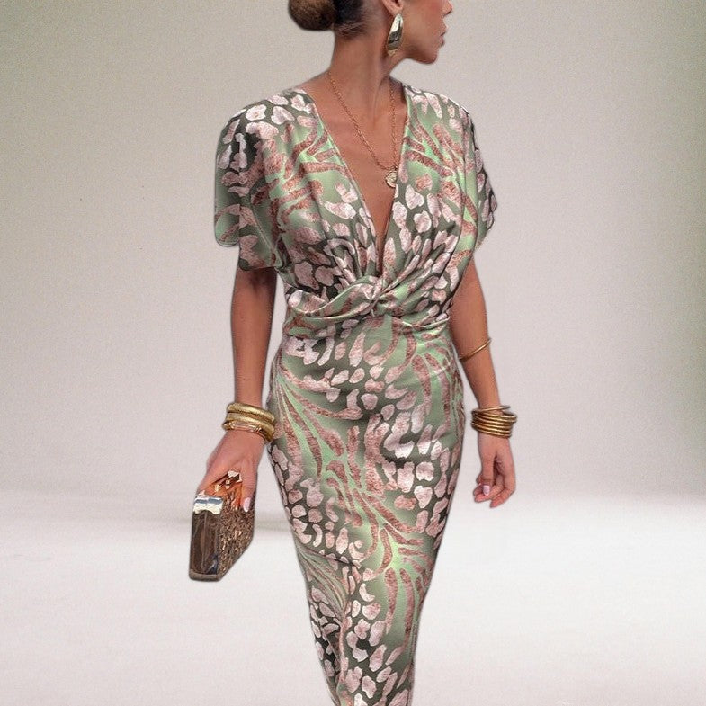 Amelia | Wedding Guest Maxi Dress Wrap V Neck