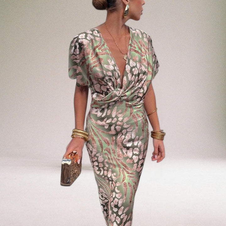 Amelia | Wedding Guest Maxi Dress Wrap V Neck