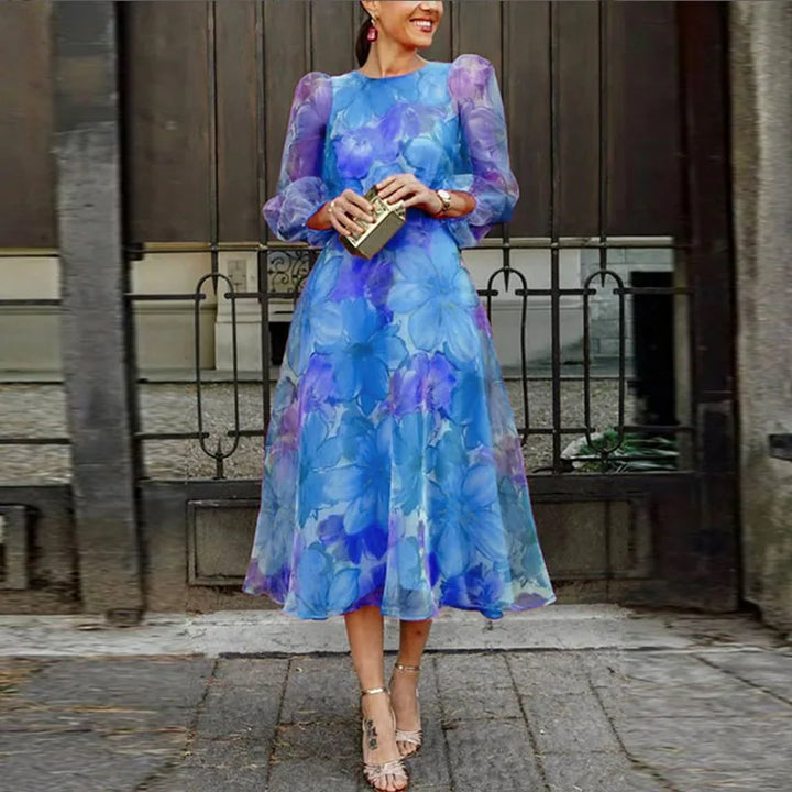 Ruby | Wedding Guest Midi Dress Floral Print