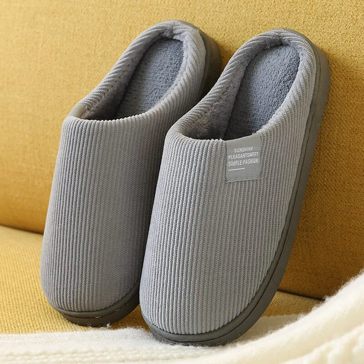 Unisex Indoor Slippers with Enclosed Shape and Thick Sole