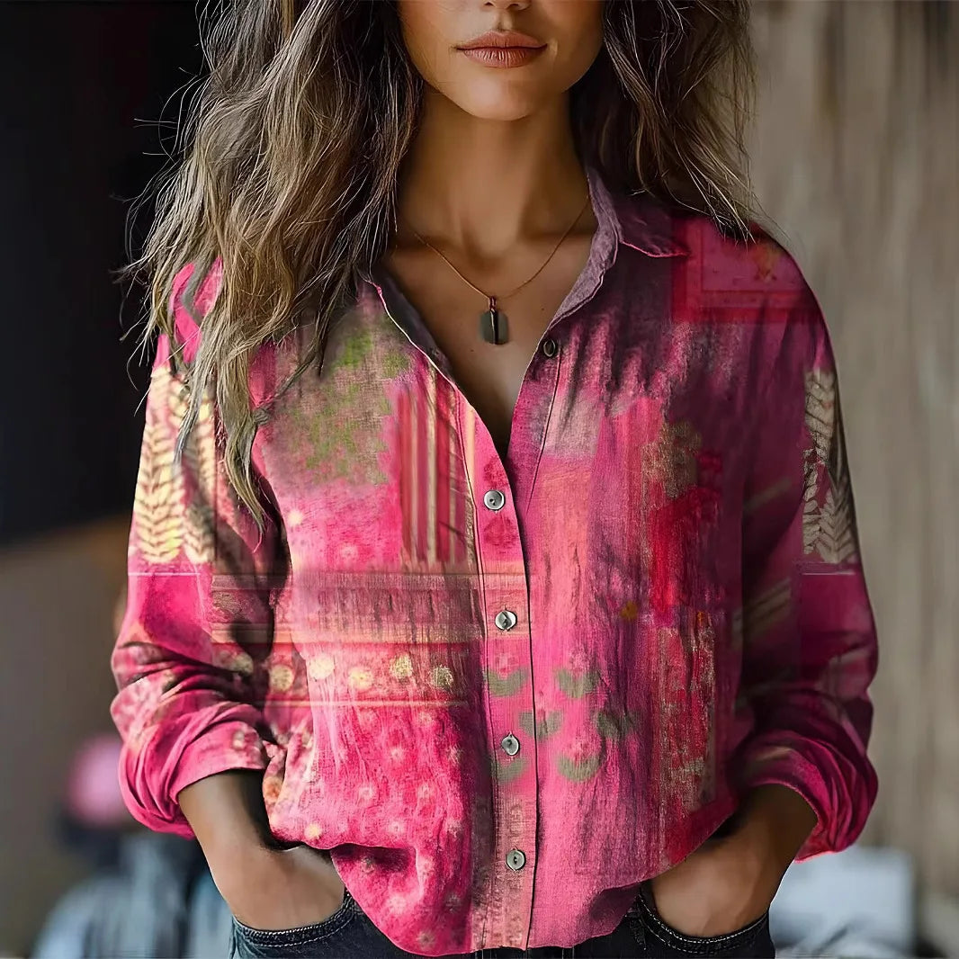 Women's Vintage Floral Button Down Shirt