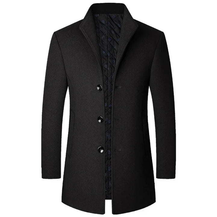 Classic Winter Coat with Tailored Silhouette for Men
