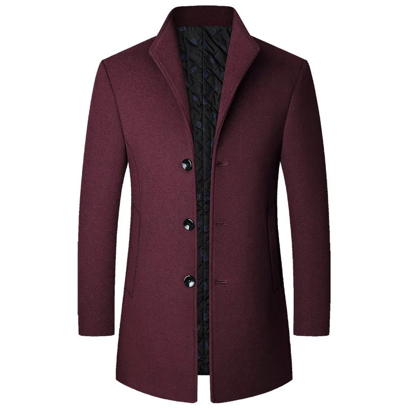 Classic Winter Coat with Tailored Silhouette for Men