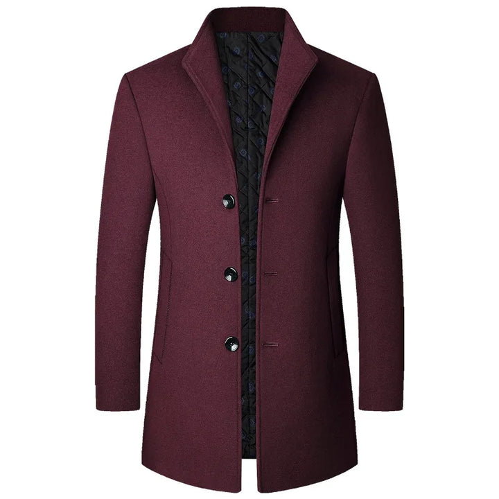 Classic Winter Coat with Tailored Silhouette for Men