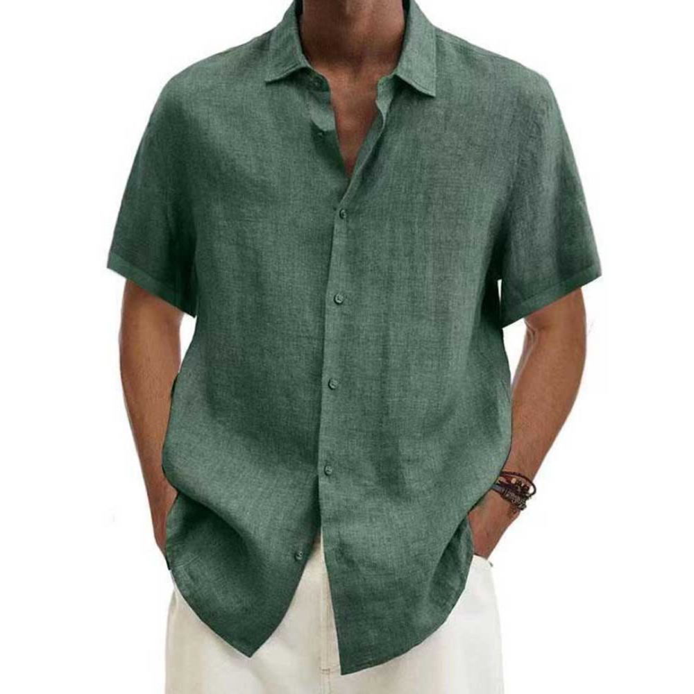 Short -sleeved, casual button down shirt for men | Summer 0