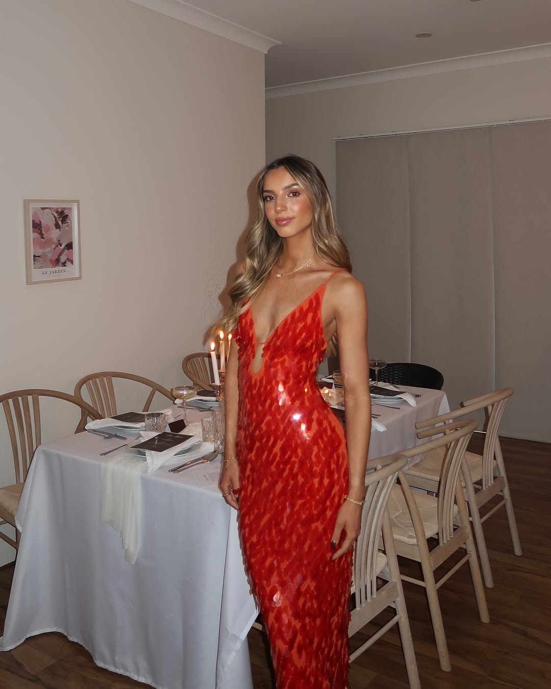 Women's Sequin Backless Wedding Maxi Dress