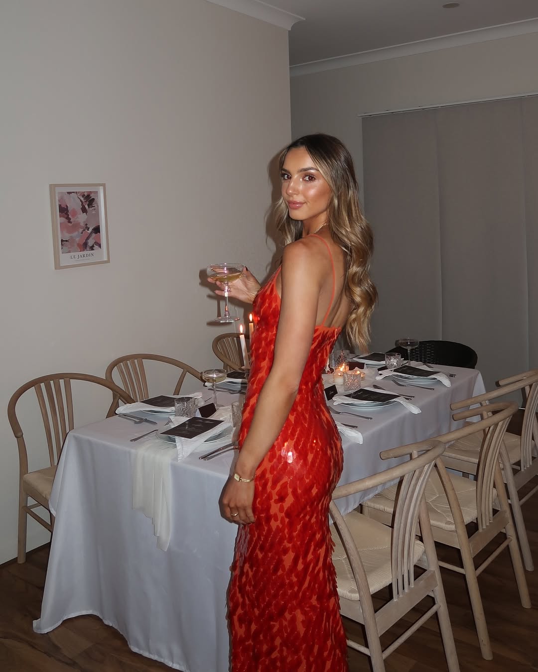 Women's Sequin Backless Wedding Maxi Dress