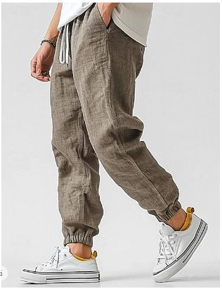 Steffen | Men's cargo pants made of linen and cotton 0